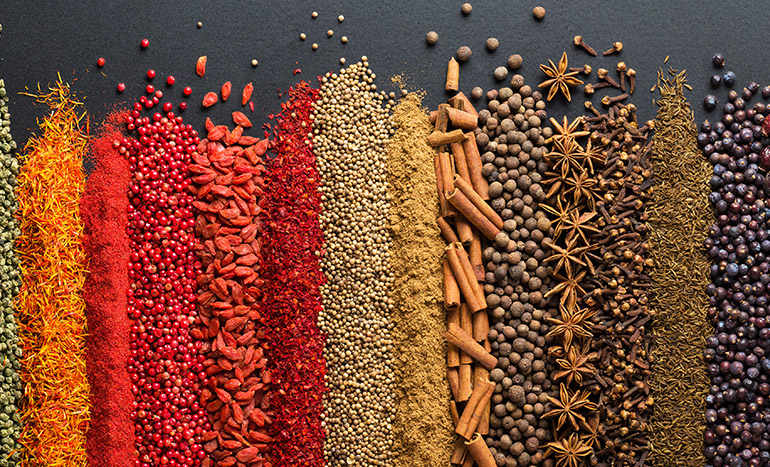Assorted Indian spices